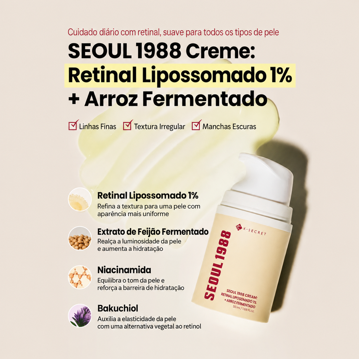 Kit K-Secret Seoul 1988 Retinal | Sérum + Creme + Olhos