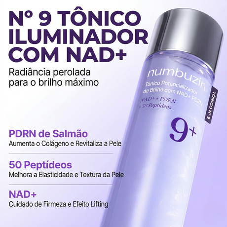 Numbuzin No.9 NAD+ PDRN Glow Boosting Toner — Tônico Iluminador