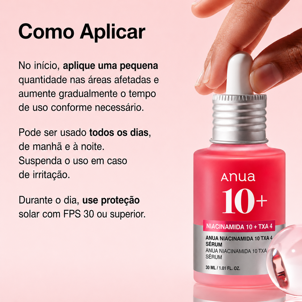Sérum Niacinamida 10% + Ácido Tranexâmico 4% Anua