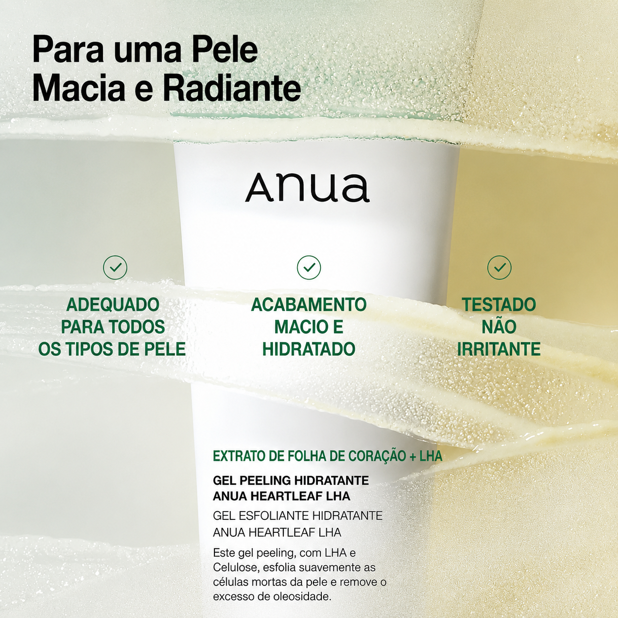 Esfoliante Facial em Gel Anua Heartleaf | Ácido Hialurônico