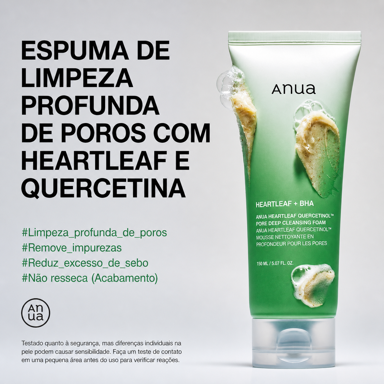Espuma de Limpeza Facial Anua Heartleaf Quercetinol