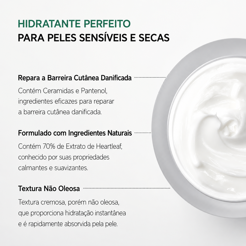 Hidratante Facial Pele Sensível Anua Heartleaf 70% Calmante