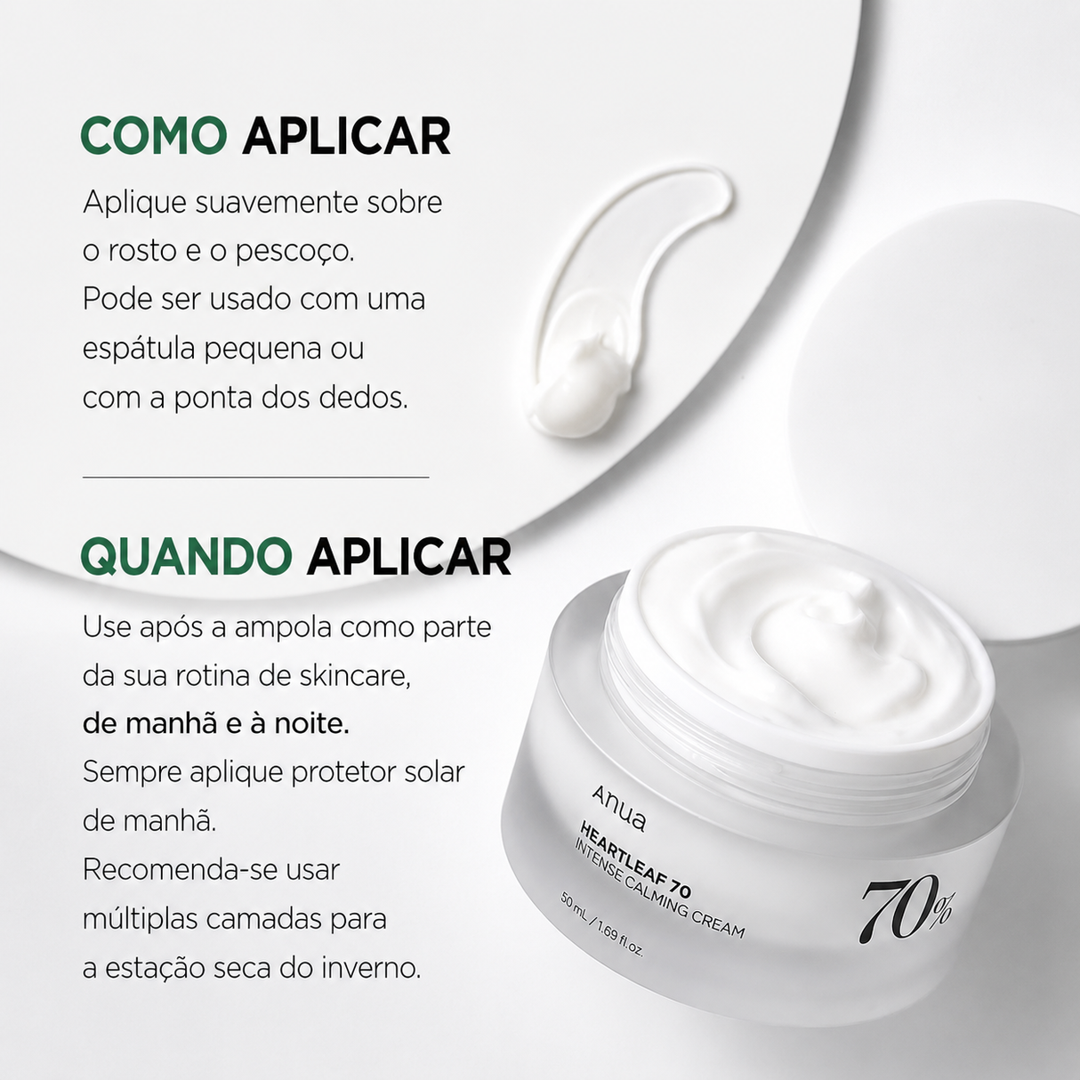 Hidratante Facial Pele Sensível Anua Heartleaf 70% Calmante