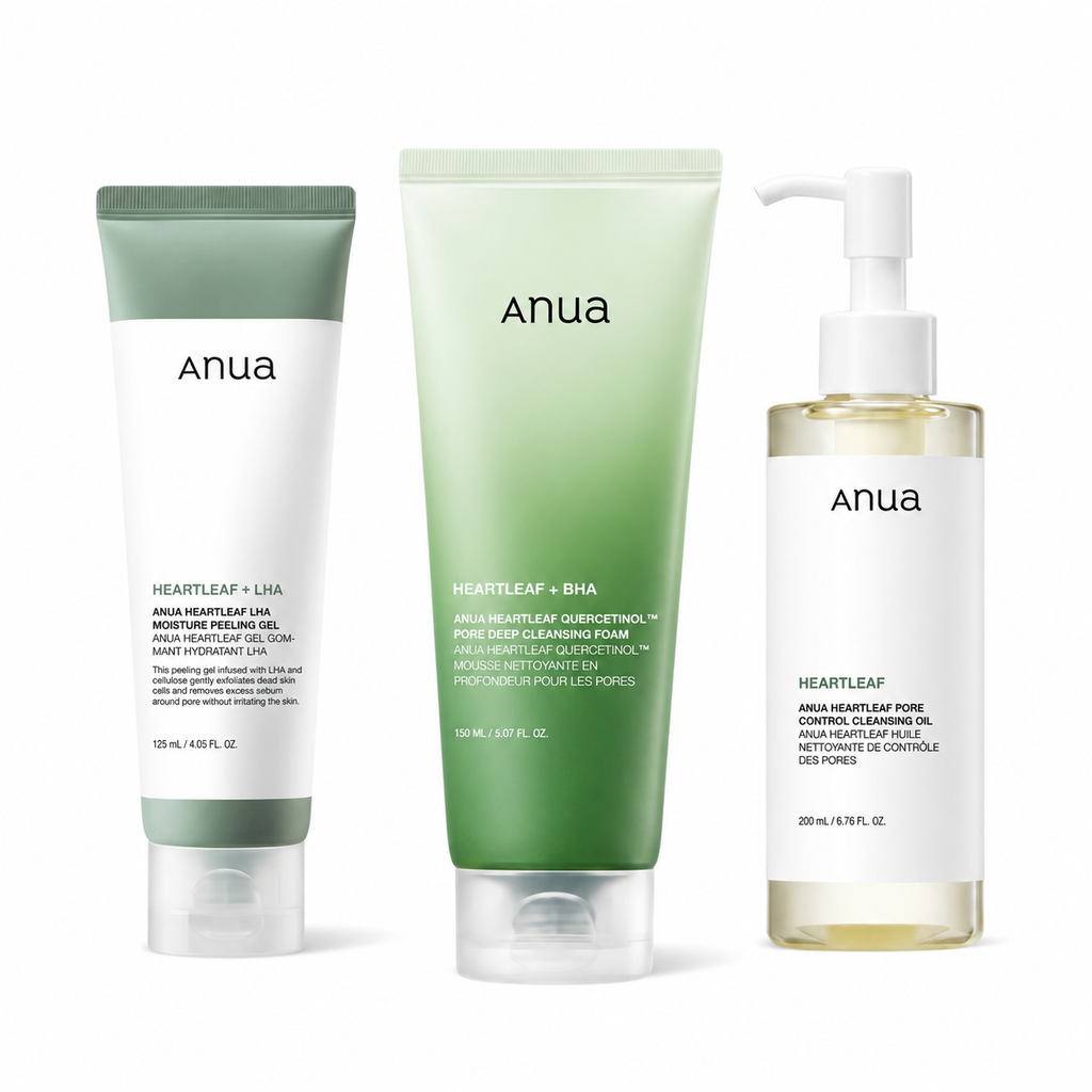 KIT ANUA Heartleaf — Dupla Limpeza