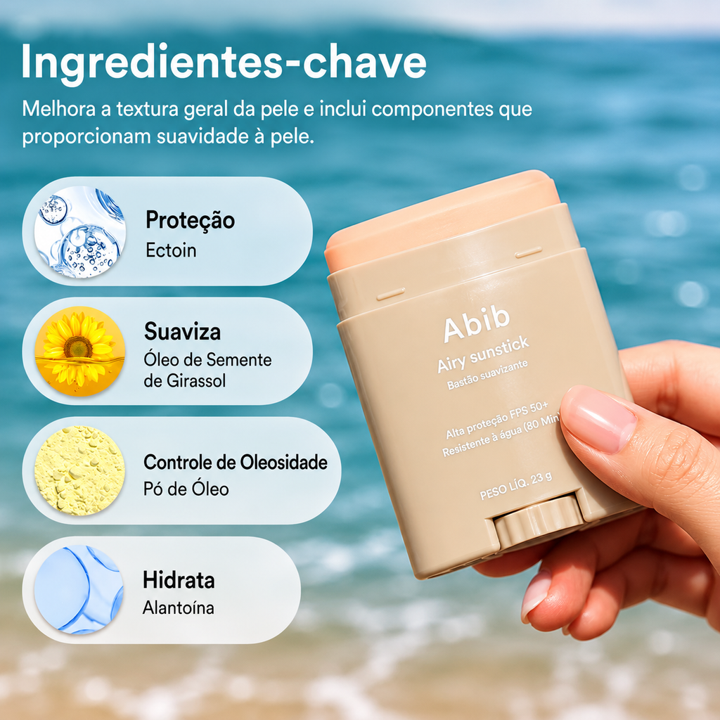 Protetor Solar Facial em Bastão Abib FPS 50+ | Matte Oleosidade