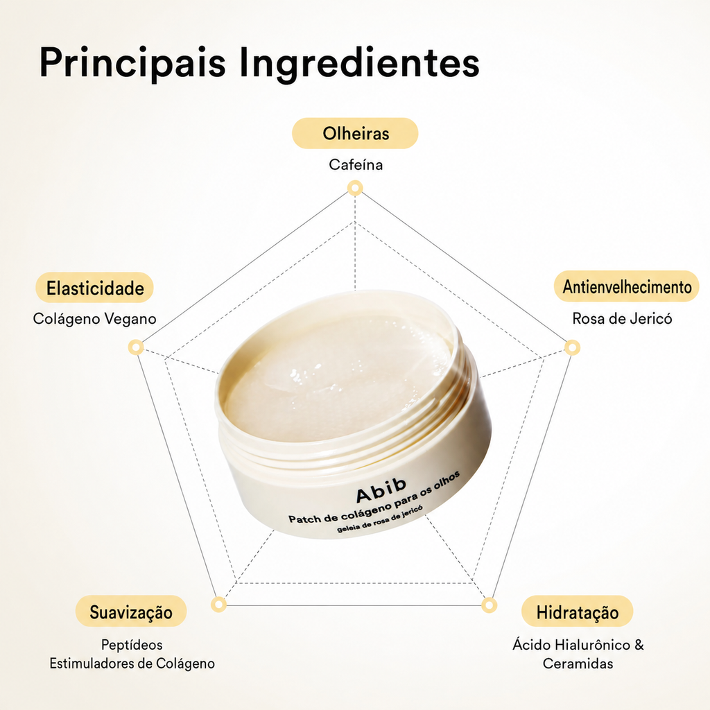 Máscara para os Olhos de Colágeno Vegano Abib | Antiolheiras