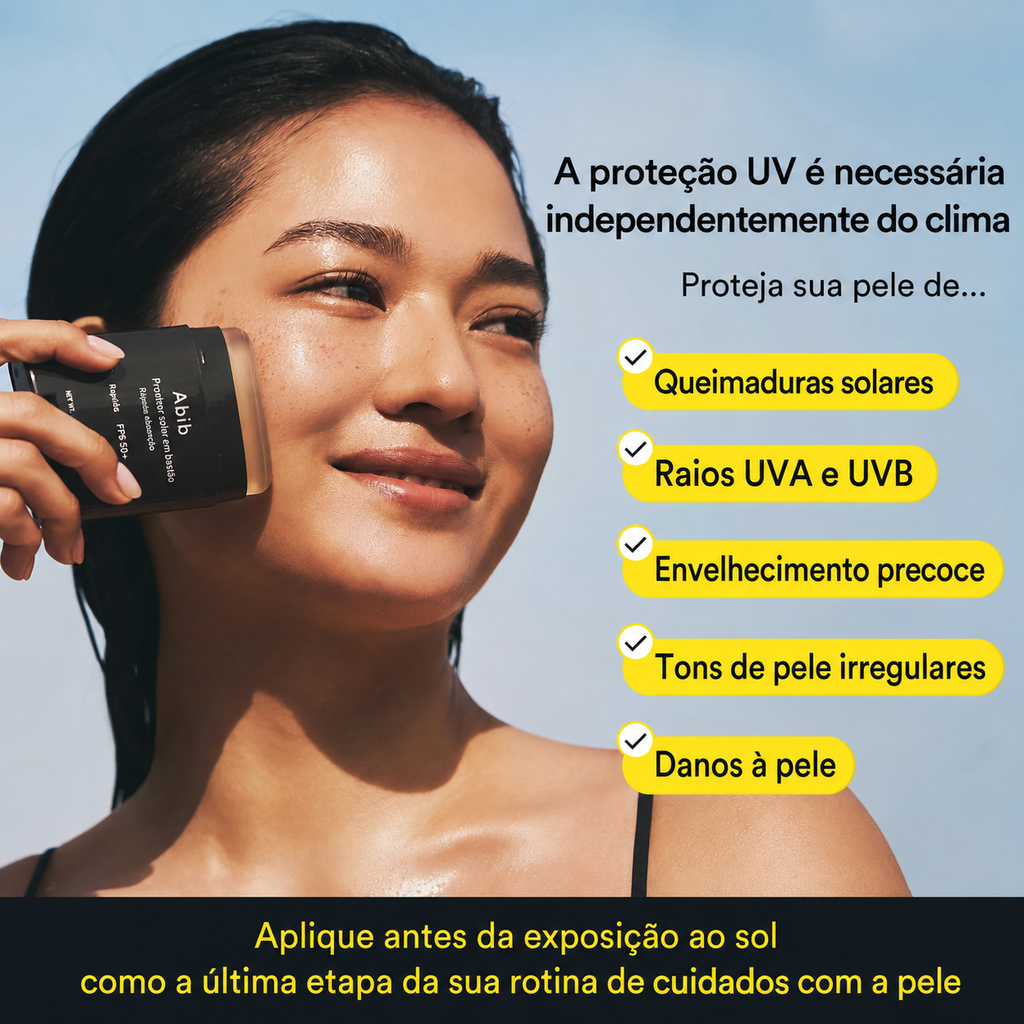 Protetor Solar Facial em Bastão Abib FPS 50+ | Pele Sensível