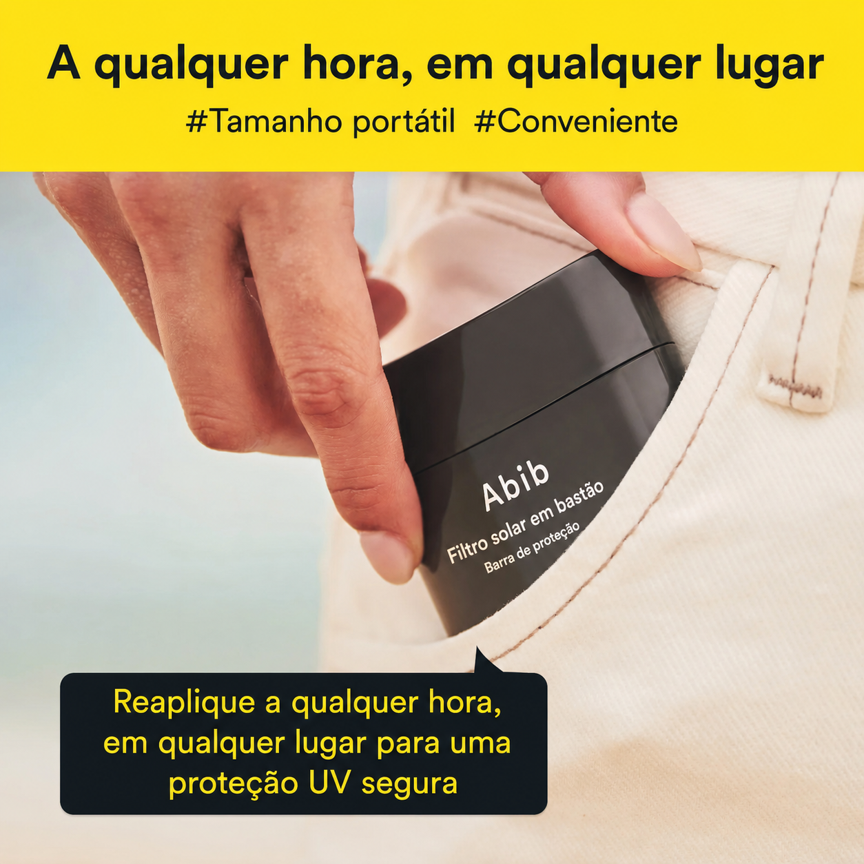 Protetor Solar Facial em Bastão Abib FPS 50+ | Pele Sensível