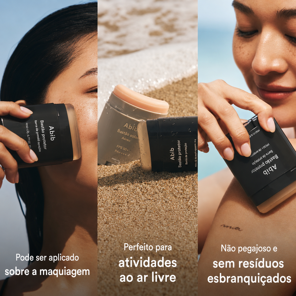 Protetor Solar Facial em Bastão Abib FPS 50+ | Pele Sensível