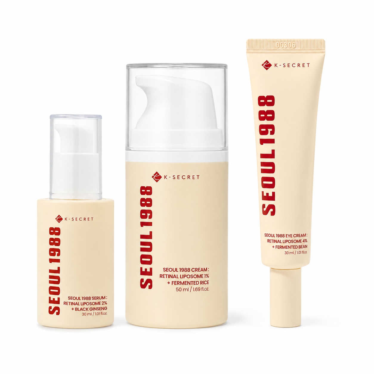 Kit K-Secret Seoul 1988 Retinal | Sérum + Creme + Olhos