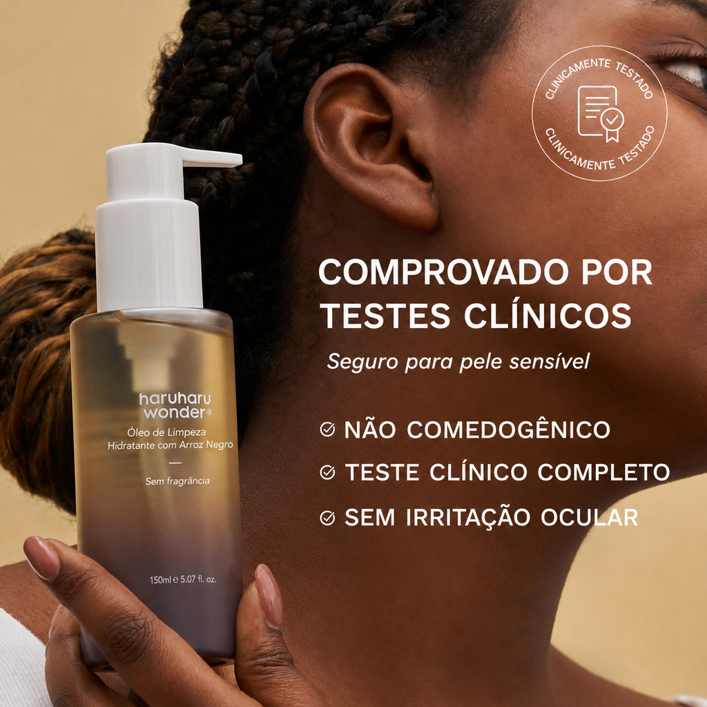 Óleo de Limpeza Facial Haruharu Wonder | Arroz Negro Hidratante