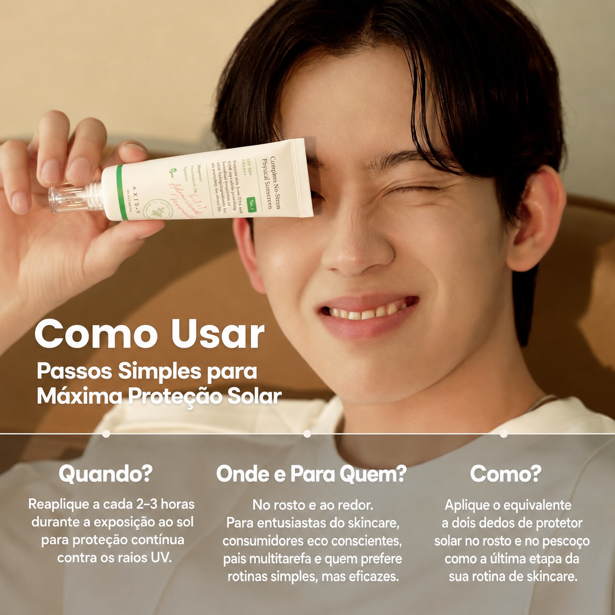 Protetor Solar Facial Mineral AXIS-Y FPS 50+ Com Óxido de Zinco