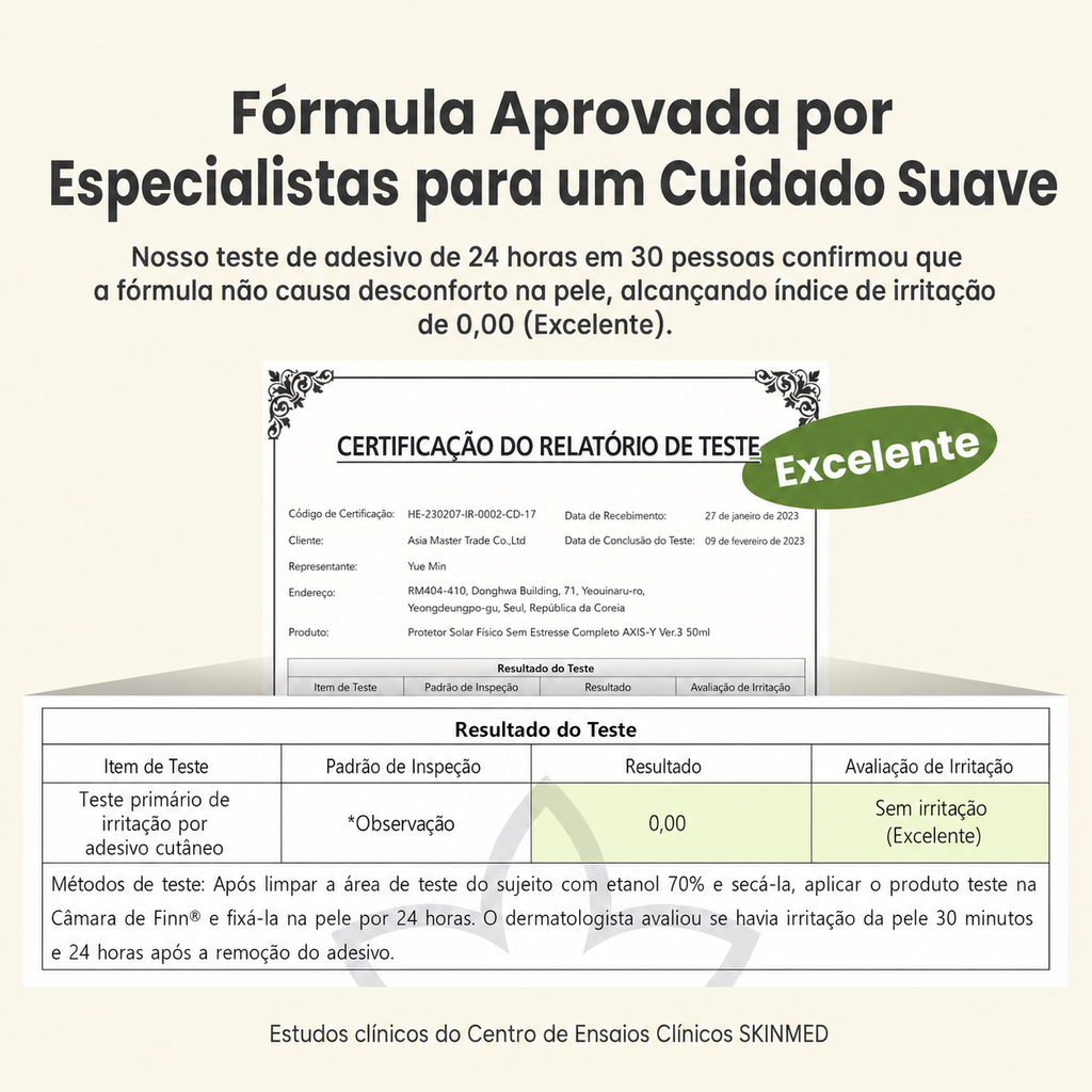 Protetor Solar Facial Mineral AXIS-Y FPS 50+ Com Óxido de Zinco